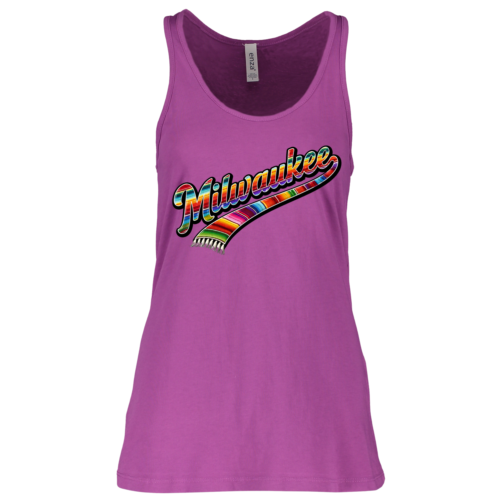 Purple Tank with Milwaukee Sarape